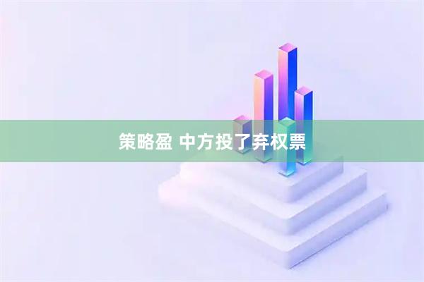策略盈 中方投了弃权票